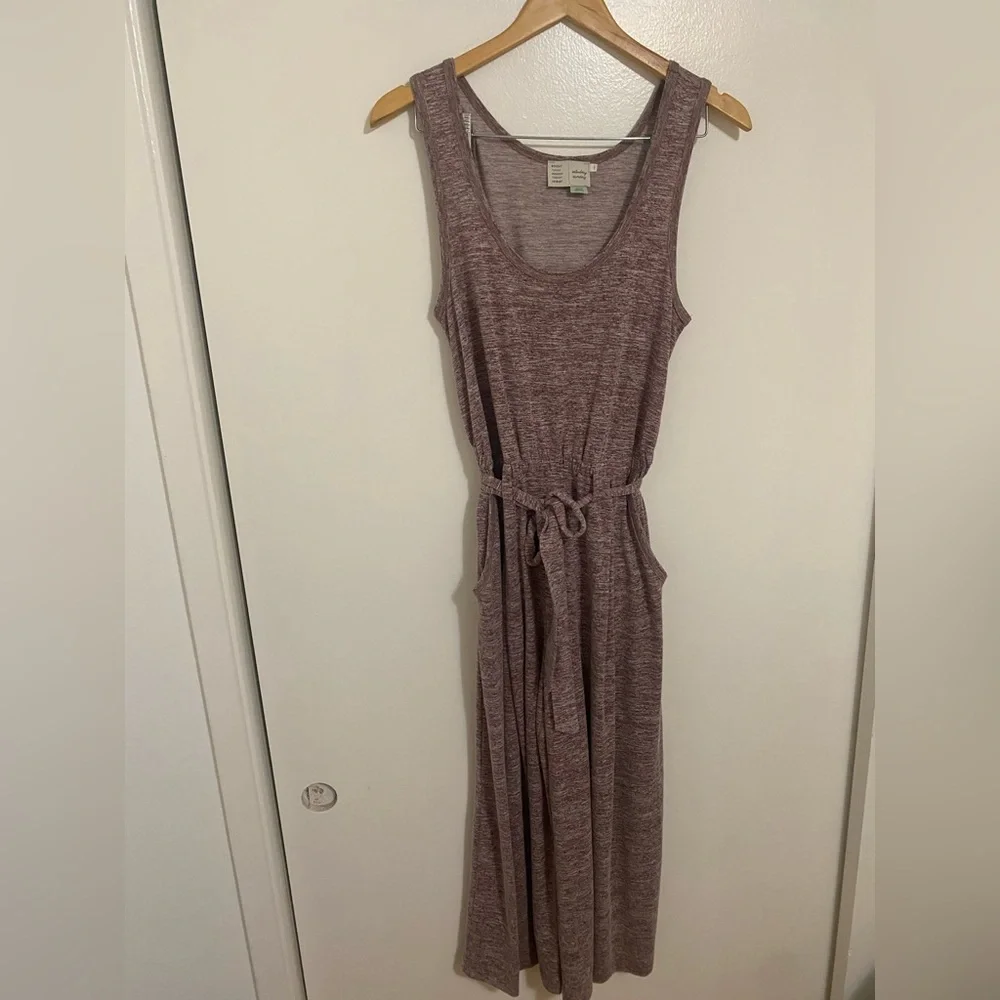 Anthropologie Saturday Sunday Saunter Wide Leg Jumpsuit in Maroon Red